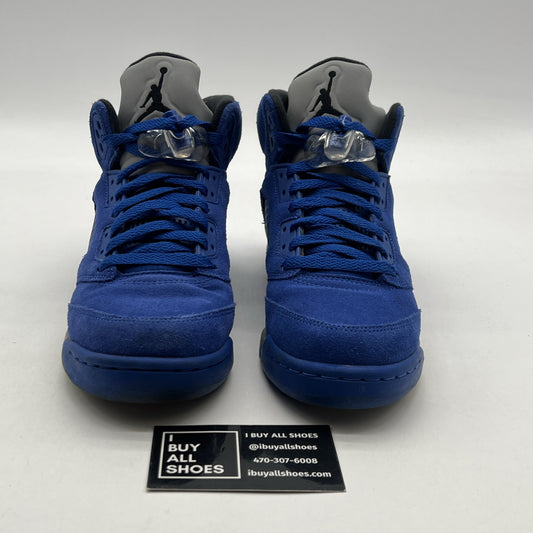 Size 6.5 (GS) - Air Jordan 5 Retro Mid Blue Suede (440888-401)