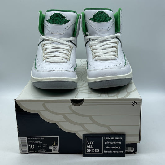 Size 10 - Jordan 2 Retro Lucky Green White Leather (DR8884-103)