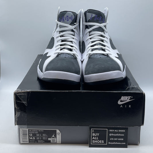 Size 13 - Air Jordan 7 Retro 2021 Flint Grey White Suede Leather (CU9307-100)