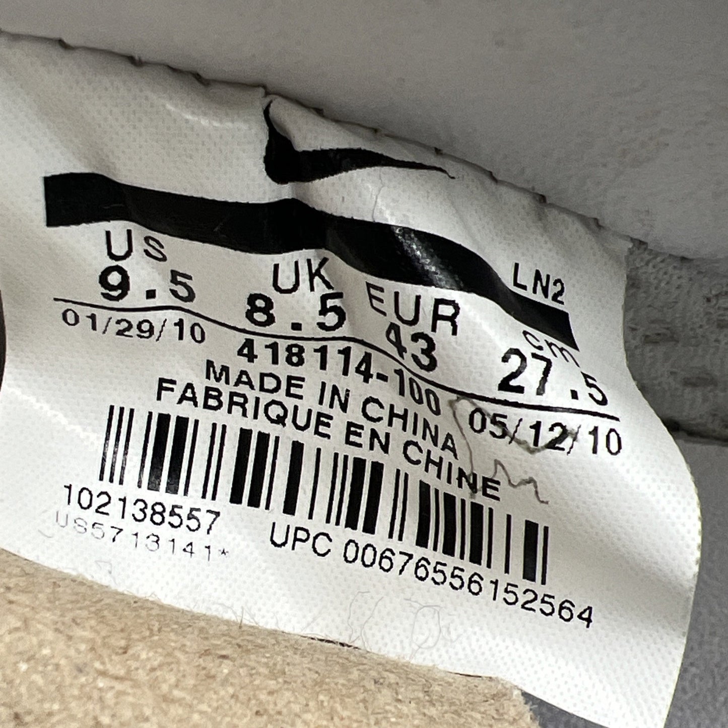 Size 9.5 - Nike Air Force 1 Prm Low Hamptons (418114-100)