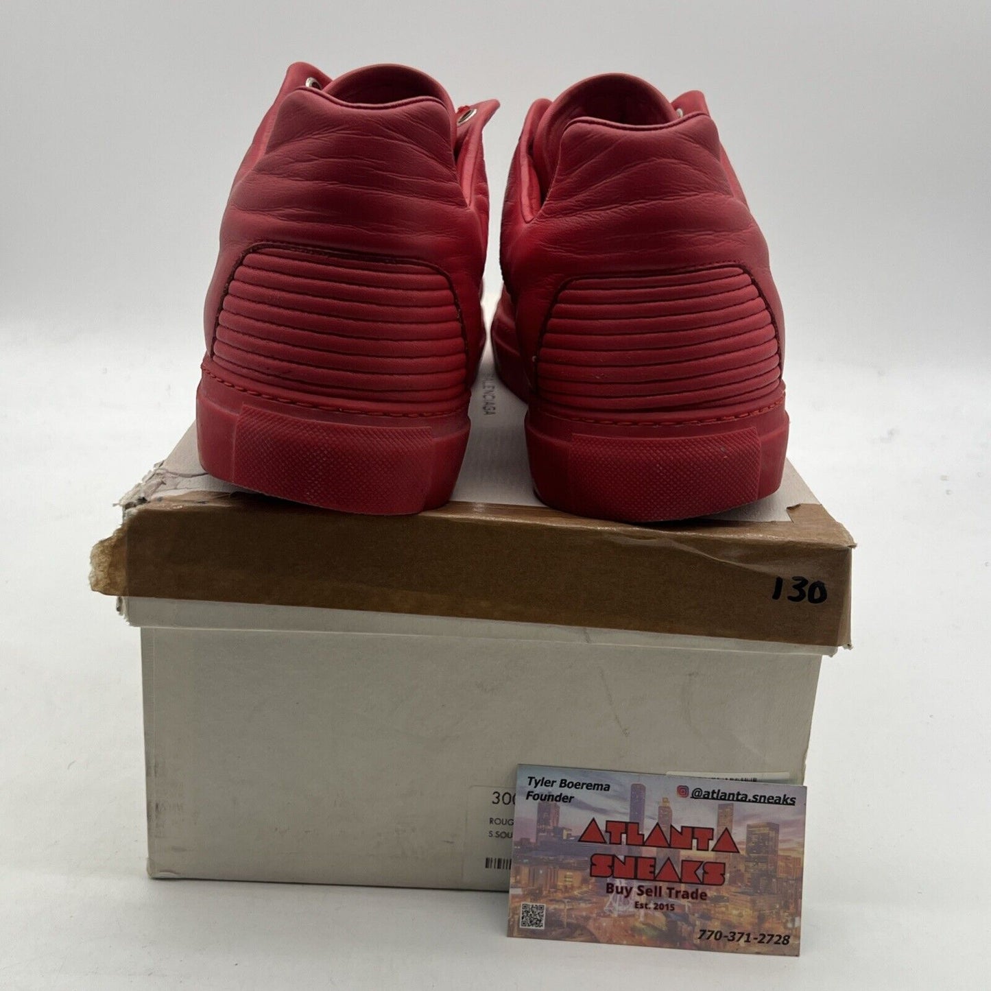 Size 10 - Balenciaga Pleated Red Suede Low-Top Sneaker