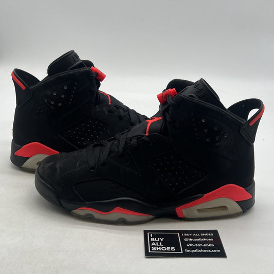 Size 9 - Air Jordan 6 Retro Infrared Black 2014 (384664-023)