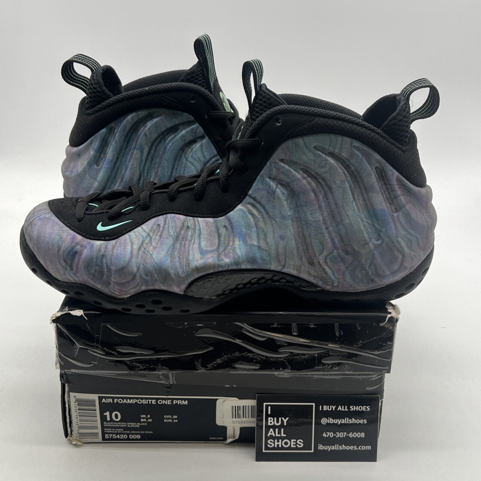 Size 10 - Nike Air Foamposite One Premium Abalone (575420-009)
