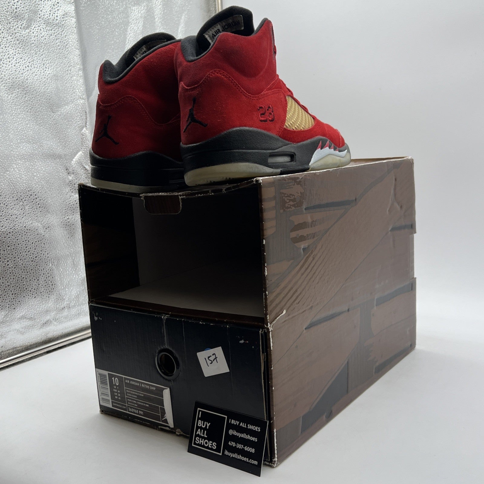 Size 10 - Air Jordan 5 Retro Raging Bull Red Suede (136027-601)