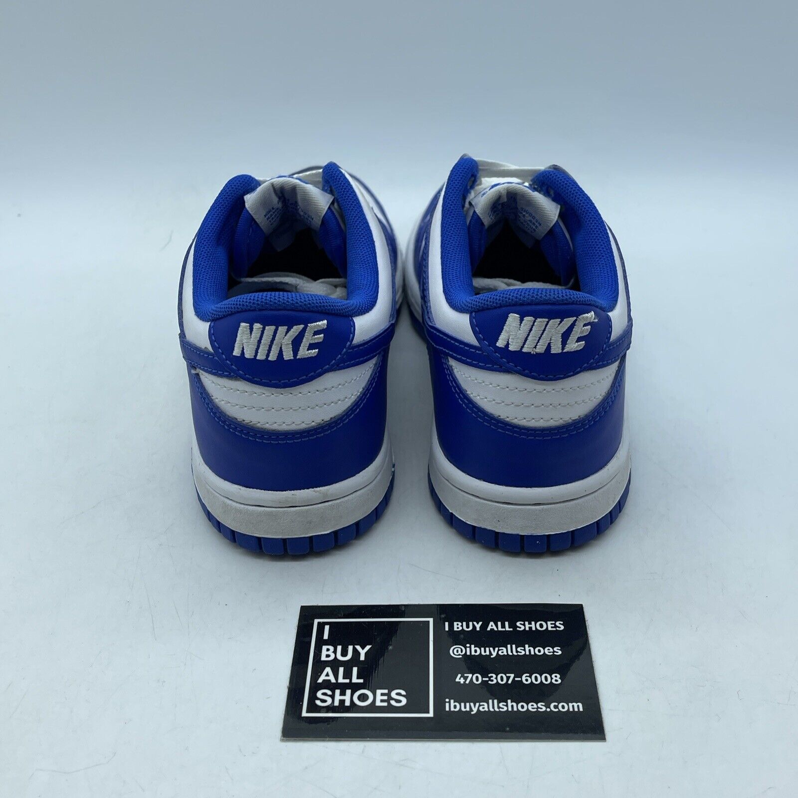 Size 4Y - Nike Dunk Low Racer Blue (GS) White Leather Suede (DV2203-400(
