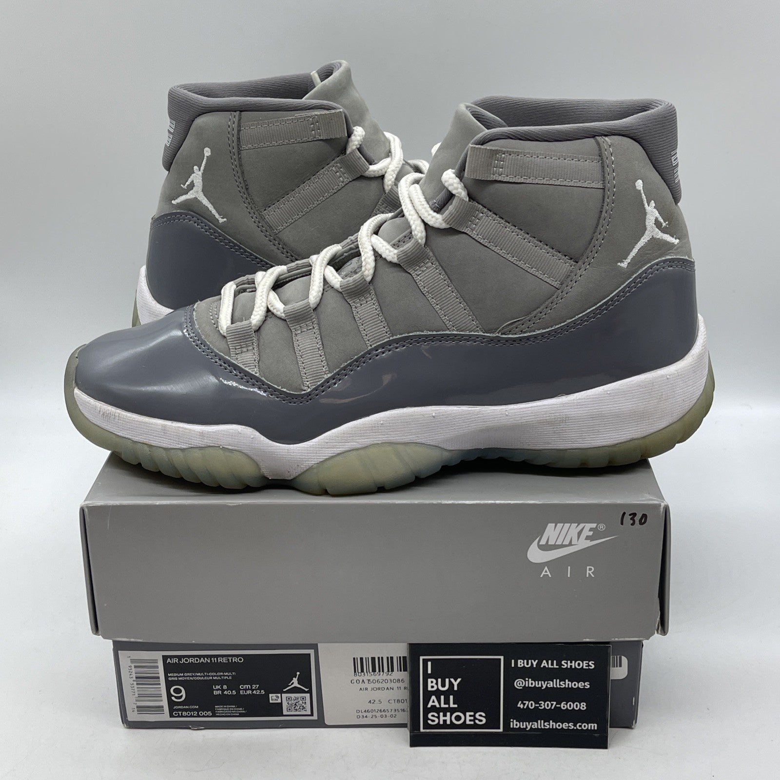Size 9 - Air Jordan 11 Retro High Cool Grey (CT8012-005)