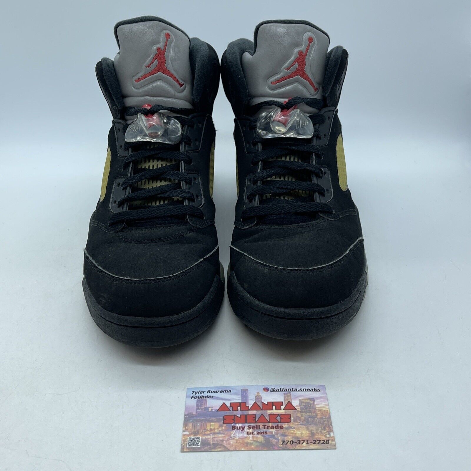 Size 10 - Jordan 5 OG Mid Metallic Silver Black White Suede (845035-003)