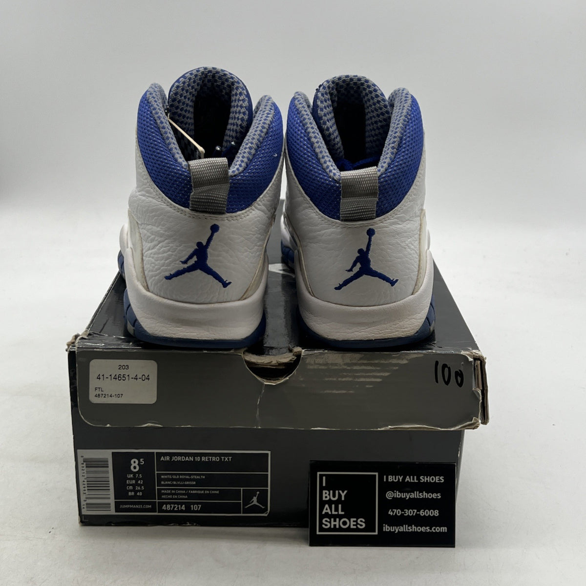 Size 8.5 - Air Jordan 10 Retro TXT Old Royal (487214-107)