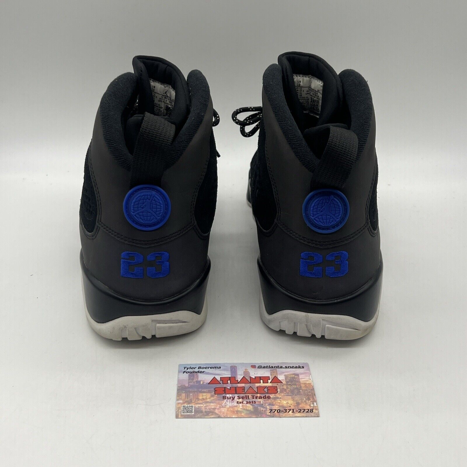 Size 13 - Air Jordan 9 Retro Racer Blue Black Reflective Suede White