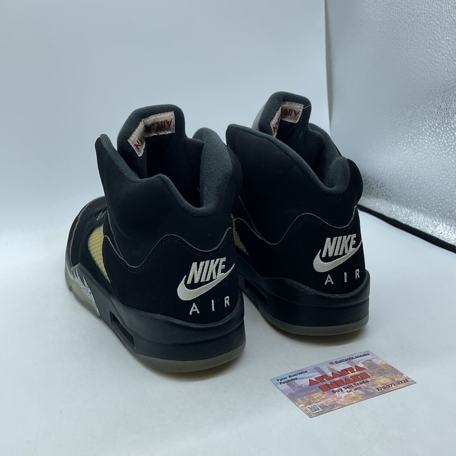 Size 10 - Jordan 5 OG Mid Metallic Silver Black White Suede (845035-003)