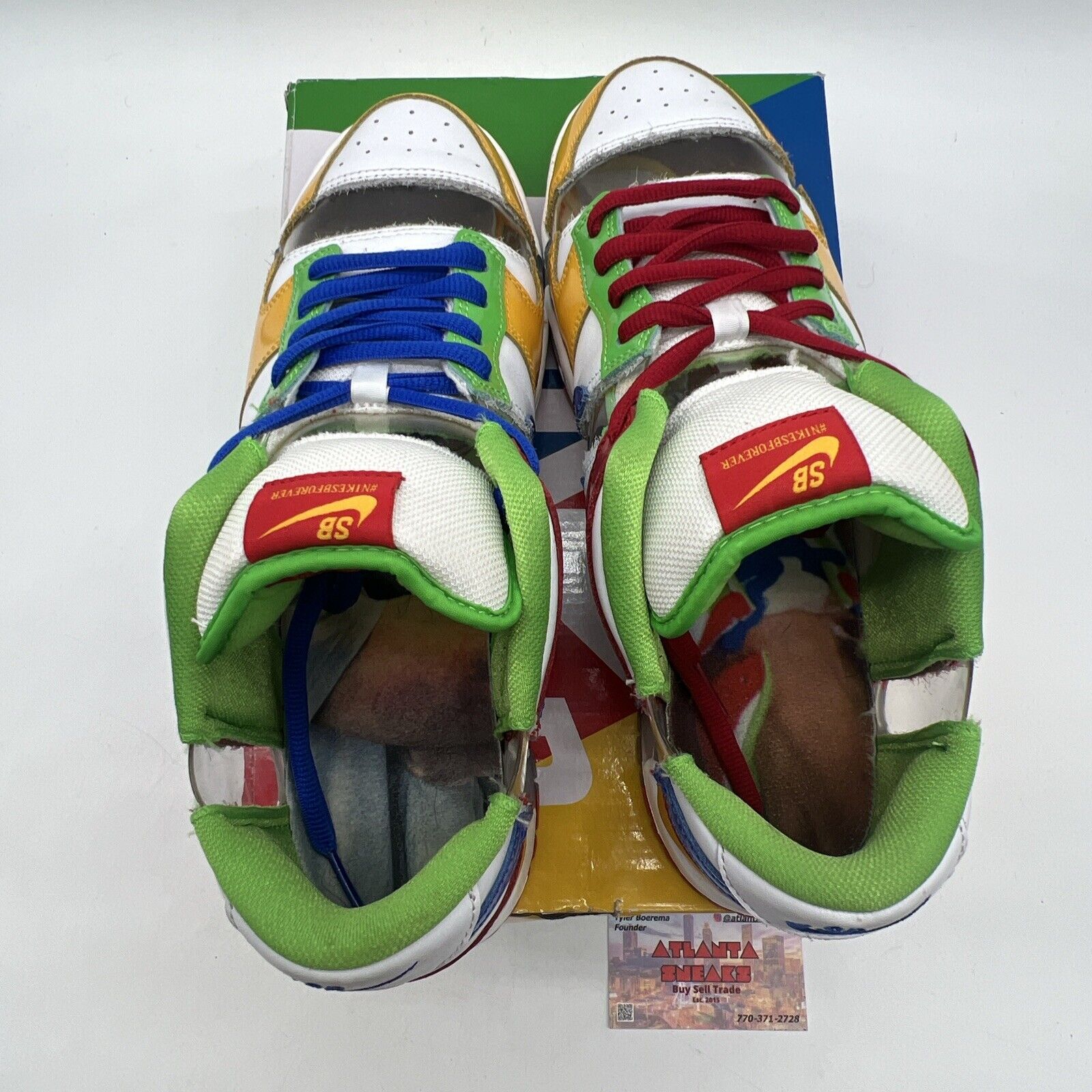 Size 12 - Nike Dunk Low SB Sandy Bodecker Yellow Leathe Red Green (FD8777-100)