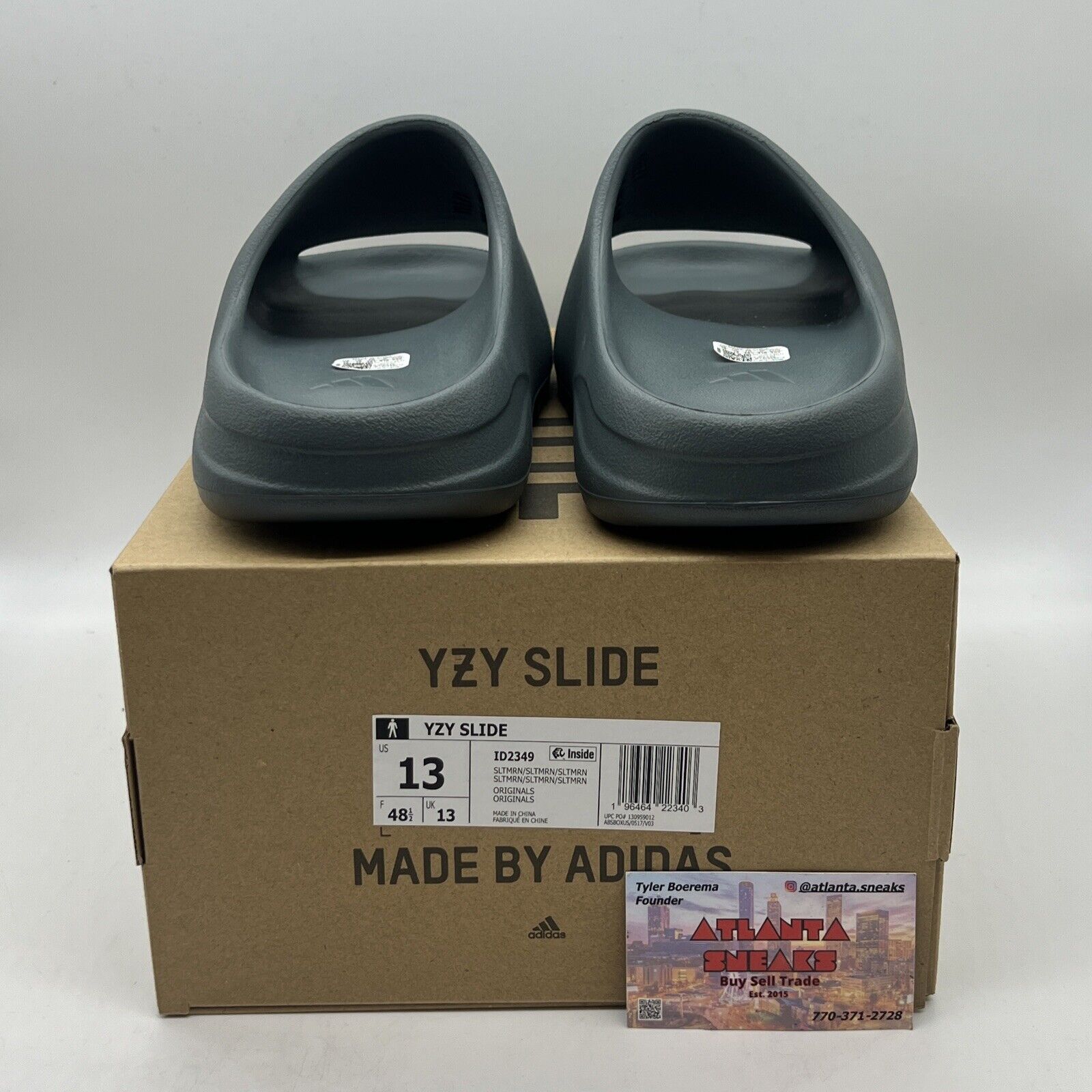 adidas Yeezy Slide Slate Marine SIZE 13 ID2349 Brand New Og All