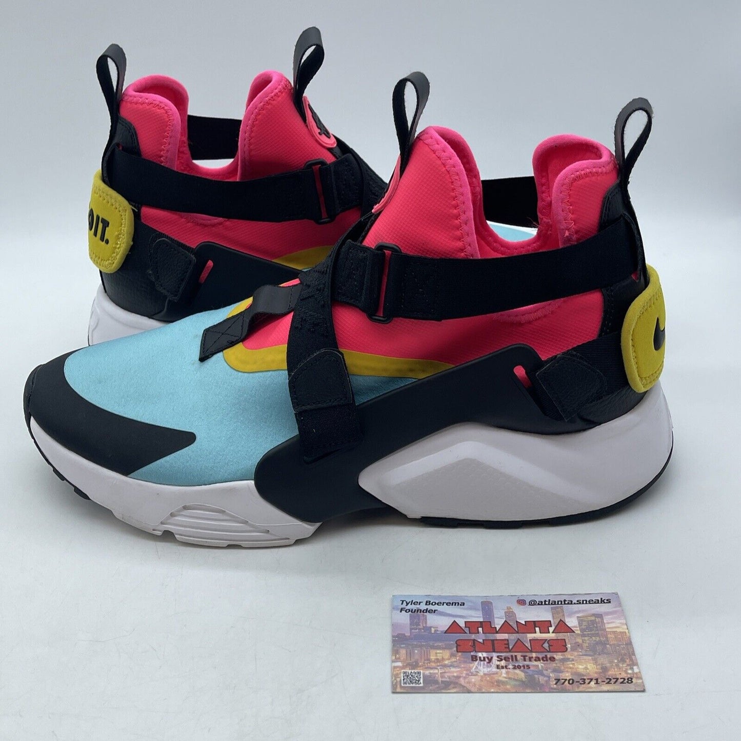 Size 11W - Nike Air Huarache City Multi-Color White Yellow Pink (AH6787-400)