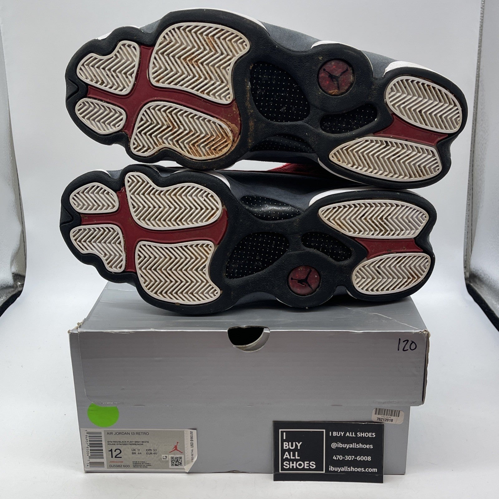 Size 12 - Jordan 13 Gym Red Flint Grey White Suede Leather (DJ5982600)