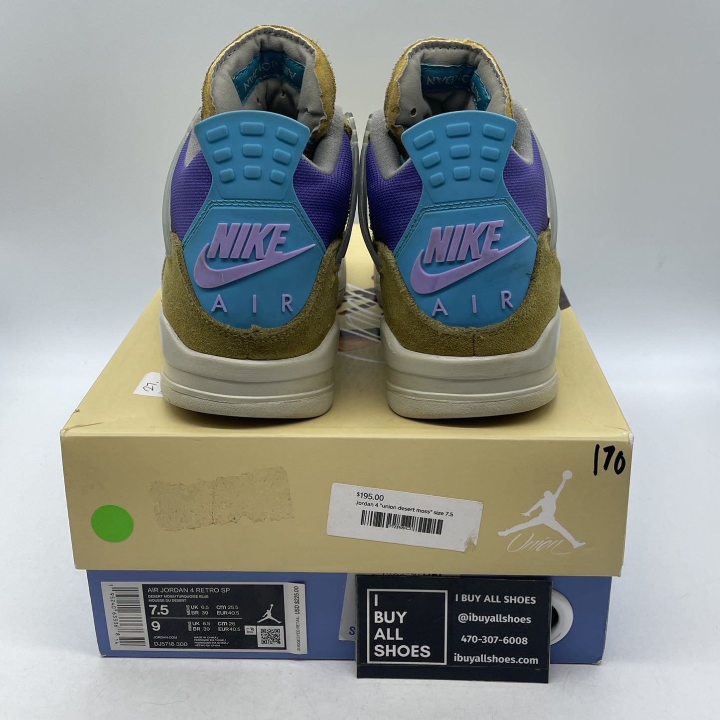 Size 7.5 - Air Jordan 4 Retro SP x Union 30th Anniversary (DJ5718-300)