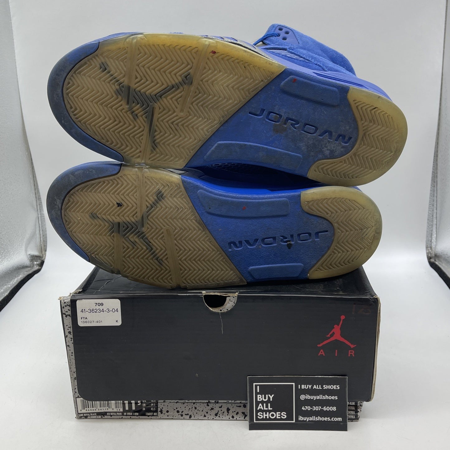Size 11.5 - Air Jordan 5 Retro Blue Suede (136027-401)