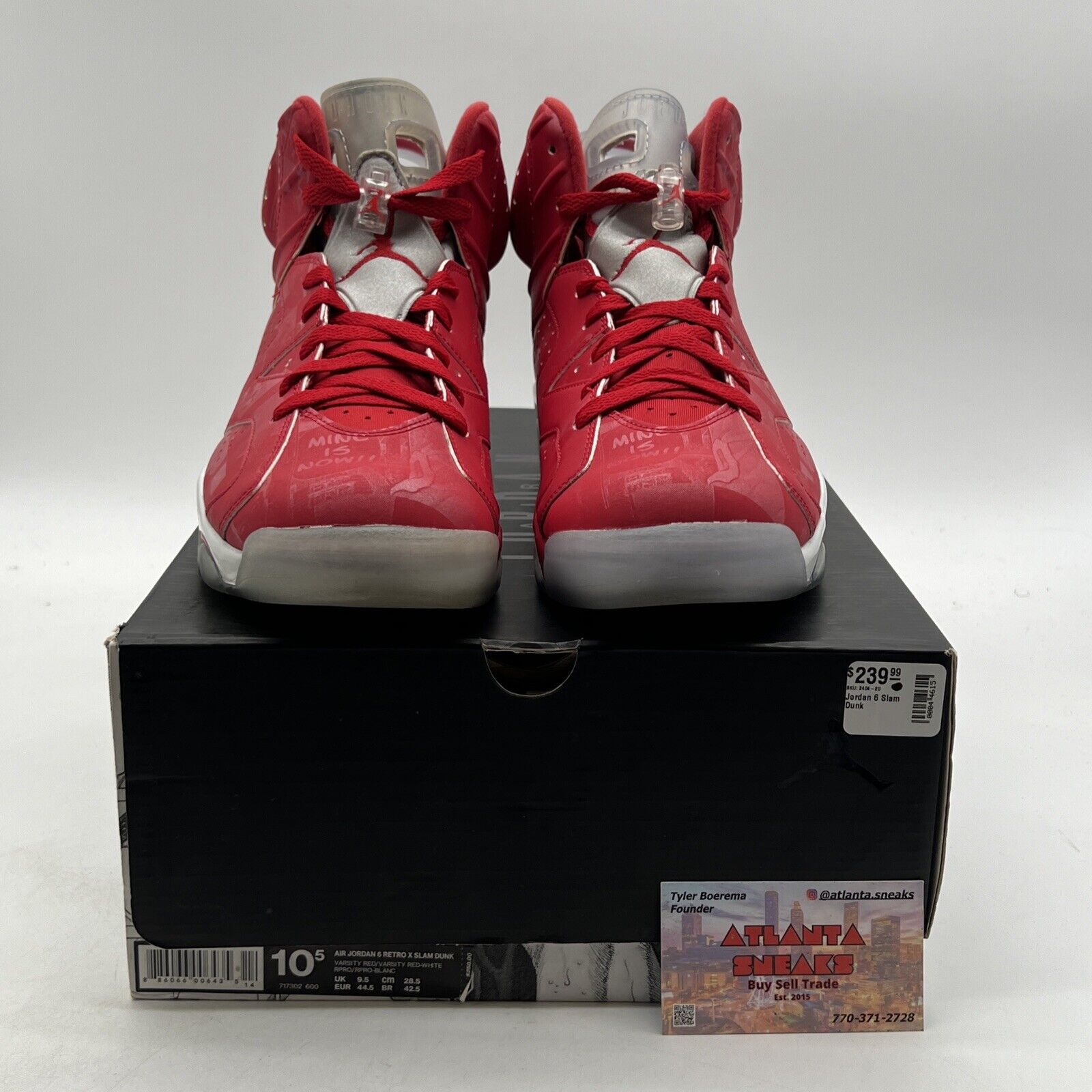 Size 10.5 - Air Jordan 6 Retro Slam Dunk (717302-600)