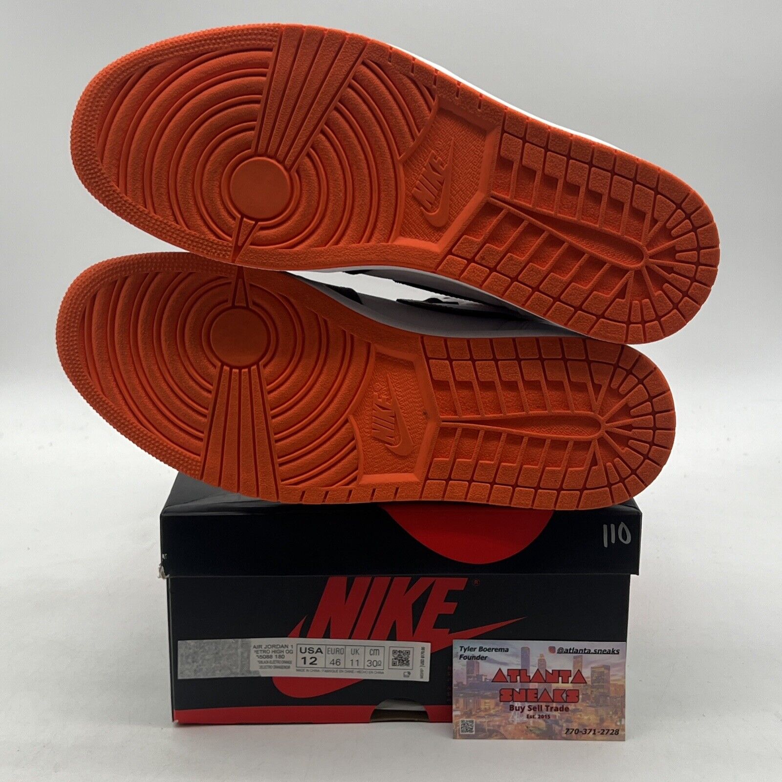 Size 12 - Jordan 1 Retro High Electro Orange (555088-180)