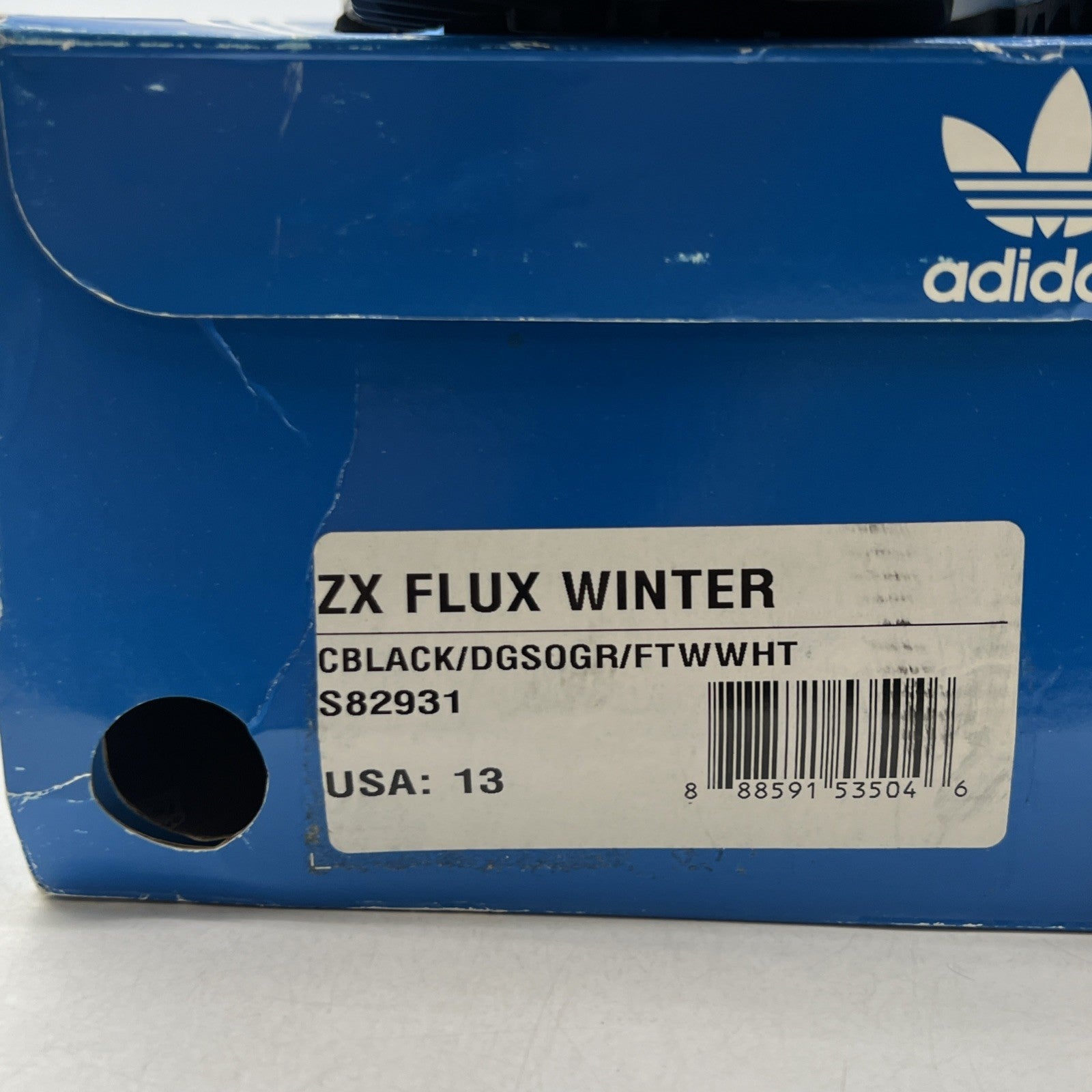 Size 13 - Adidas ZX Flux Winter Black Scarlet (S82931)