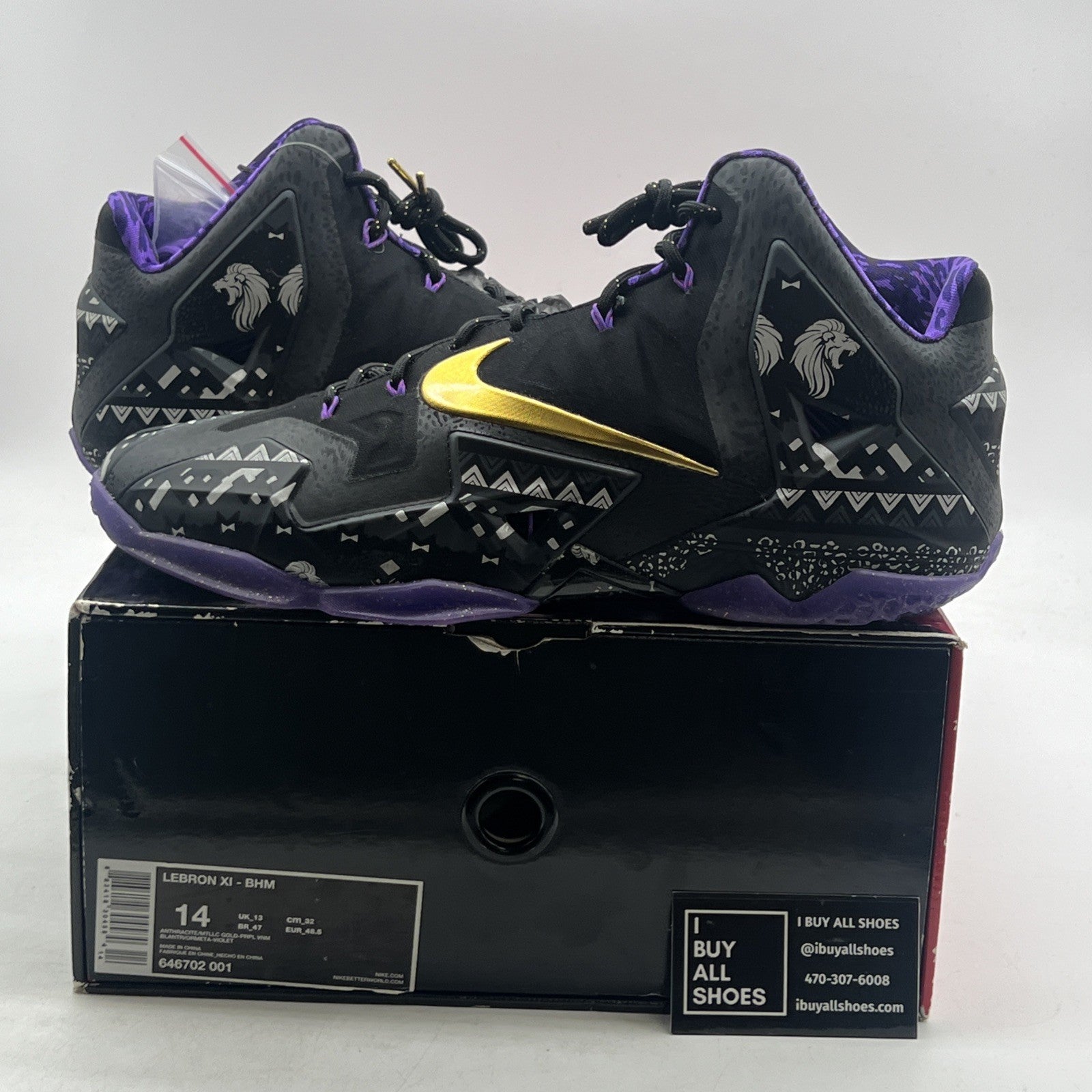Size 14 - Nike LeBron 11 BHM - (646702-001)