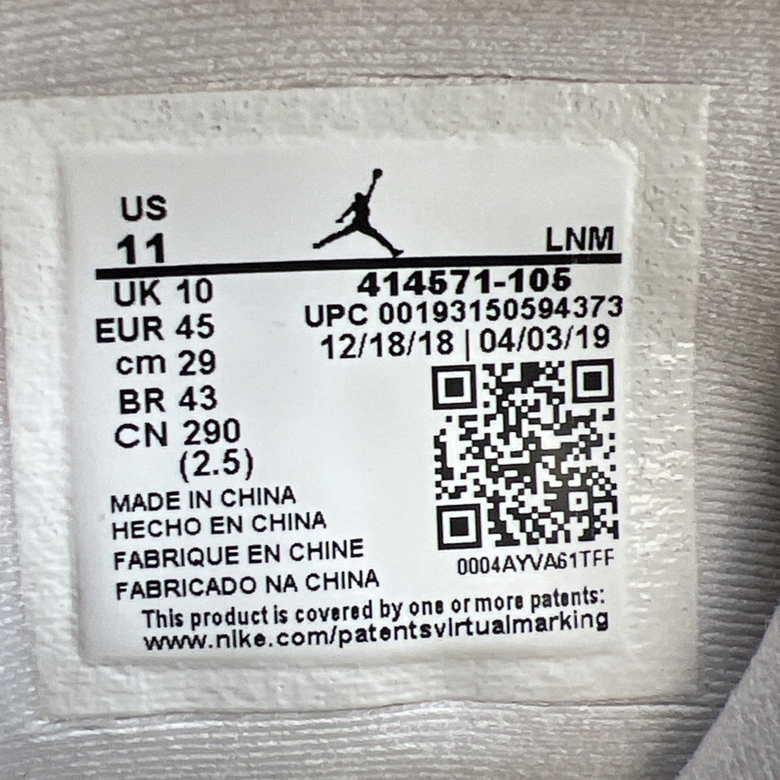 Size 11 - Air Jordan 13 Retro Lakers (414571-105)