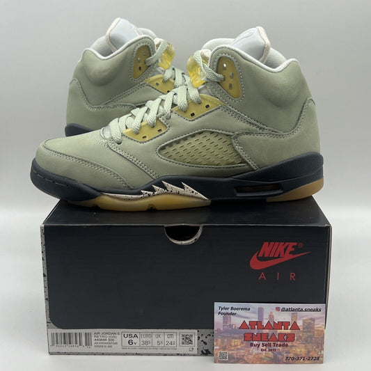 Big Kid's Jordan 5 Retro "Jade Horizon" Jade Horizon/Desert Sand (440888 300)