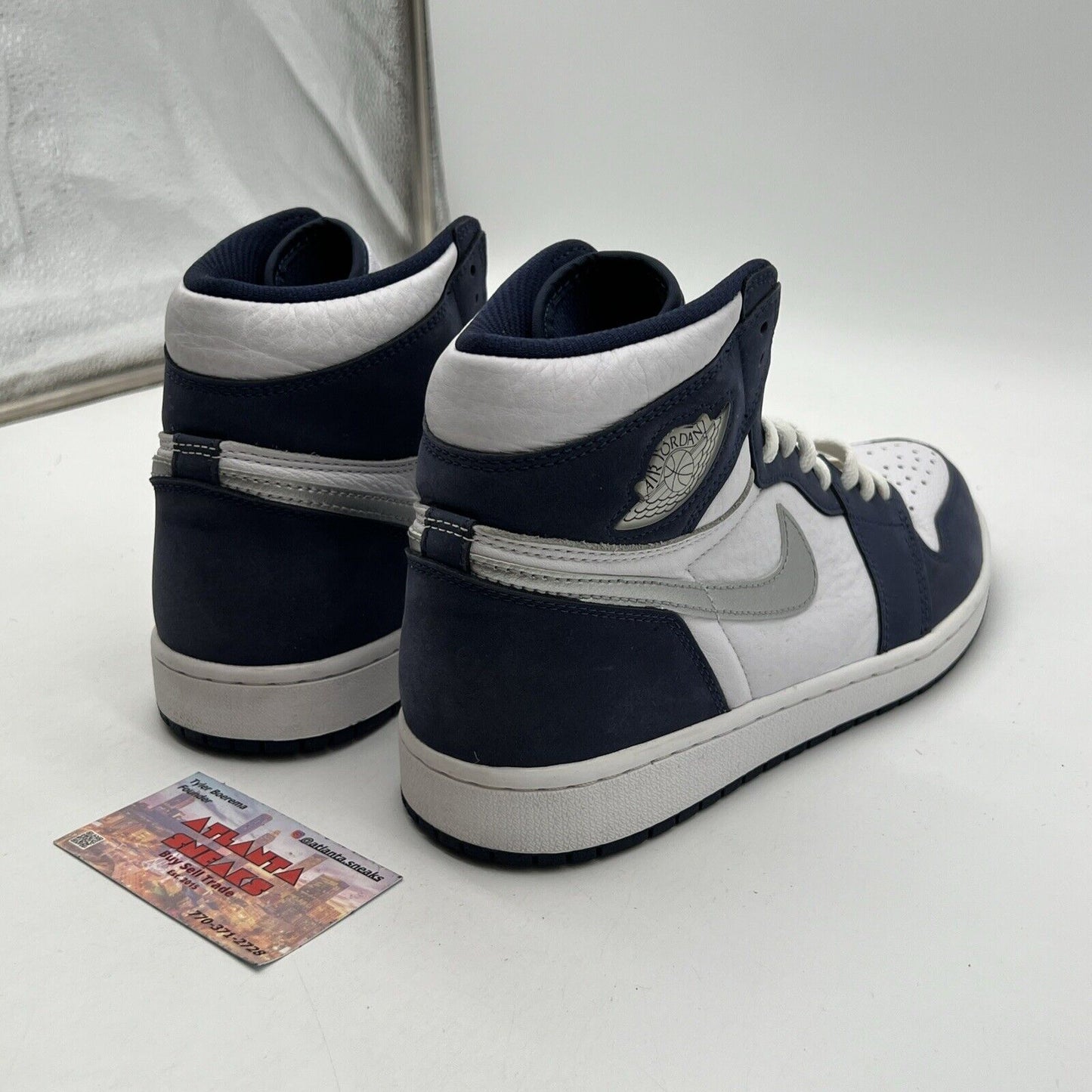 Size 9.5 - Jordan 1 Retro High CO.JP Midnight Navy White Grey Leather DC1788-100