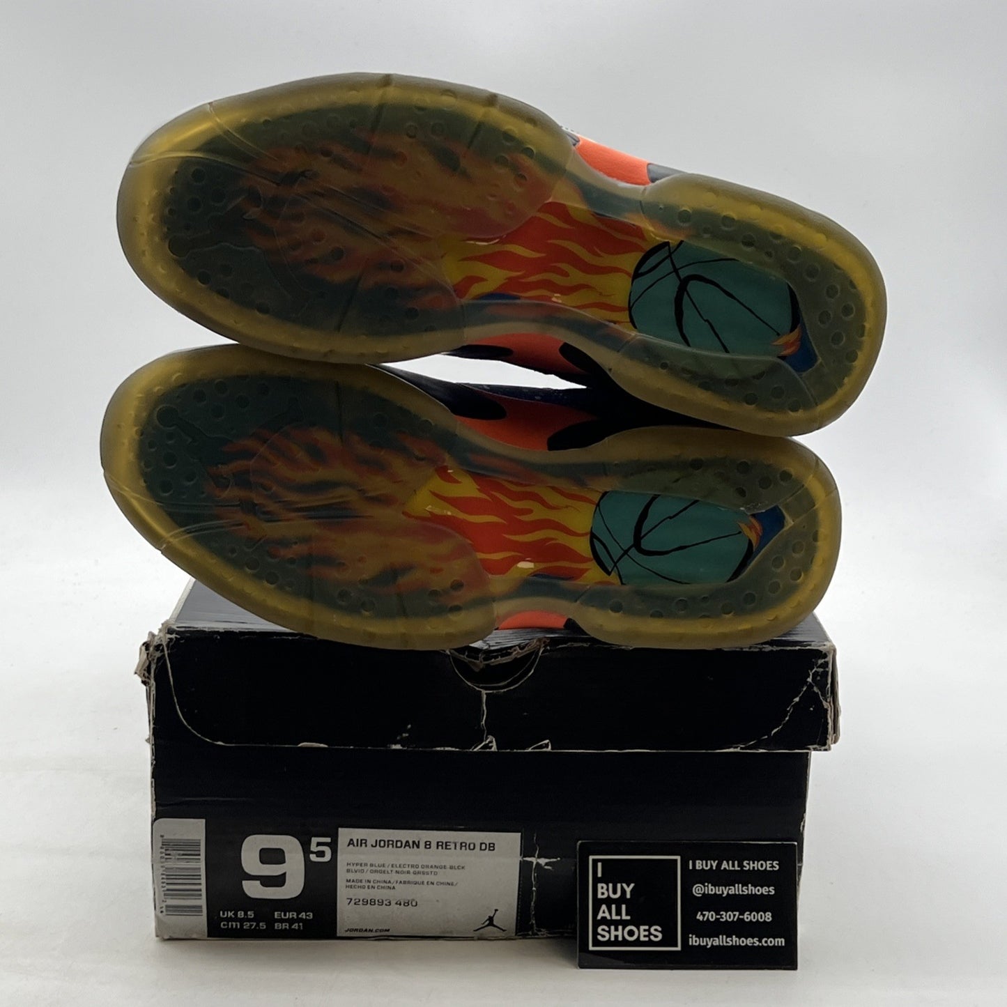 Size 9.5 - Air Jordan 8 Retro DB Doernbecher (729893-480)