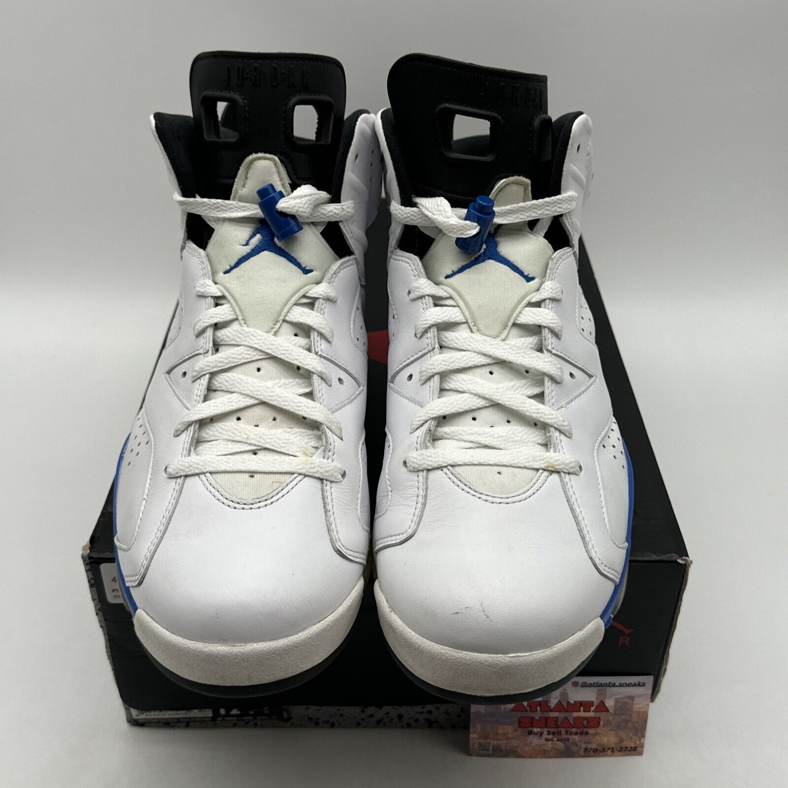 Size 12 - Jordan 6 Retro Sport Blue 2014 White Leather Icy Skills OG All Royal L