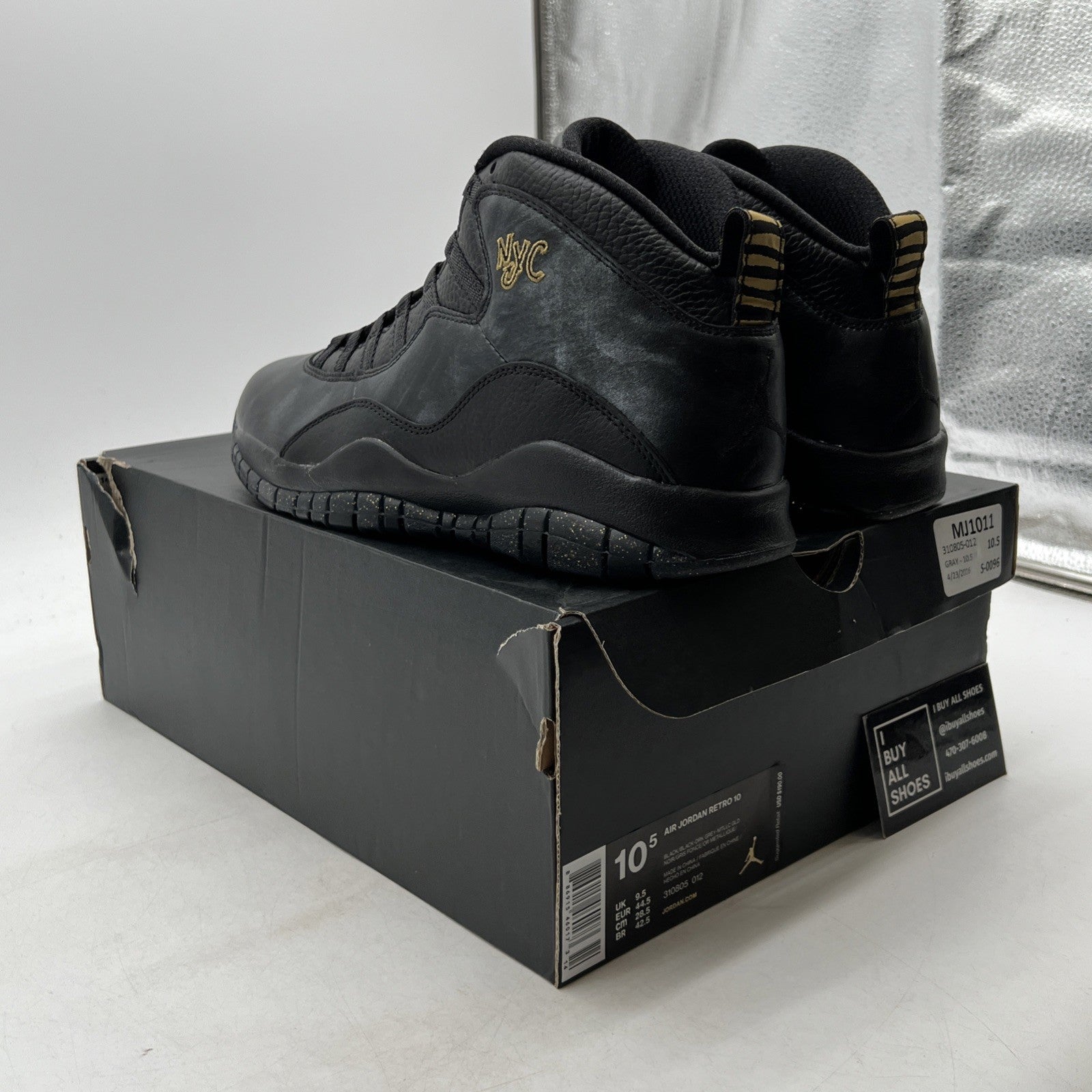 Size 10.5 - Air Jordan 10 Retro NYC (310805-012)