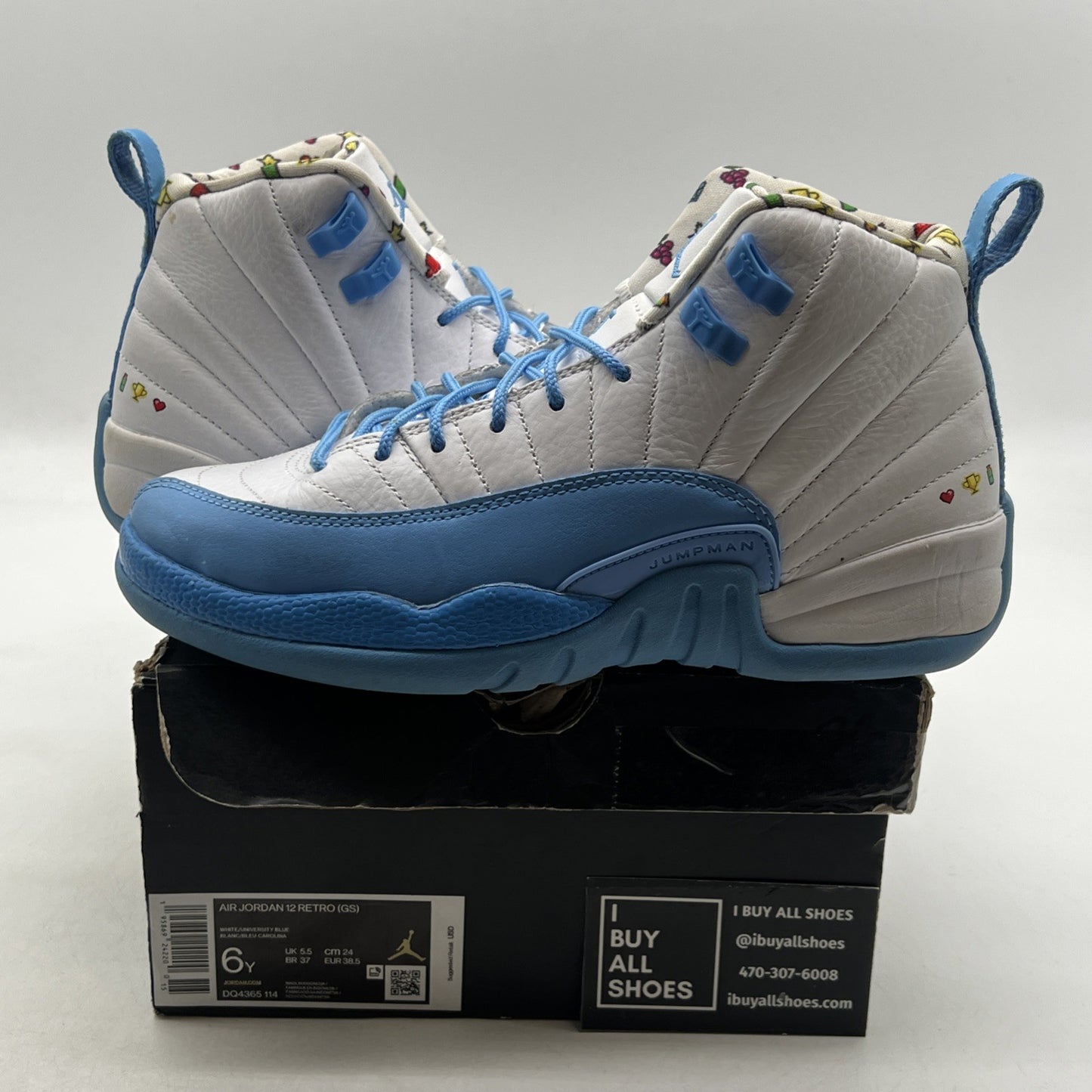 Size 6Y - Air Jordan 12 Retro Mid Emoji (DQ4365-114)