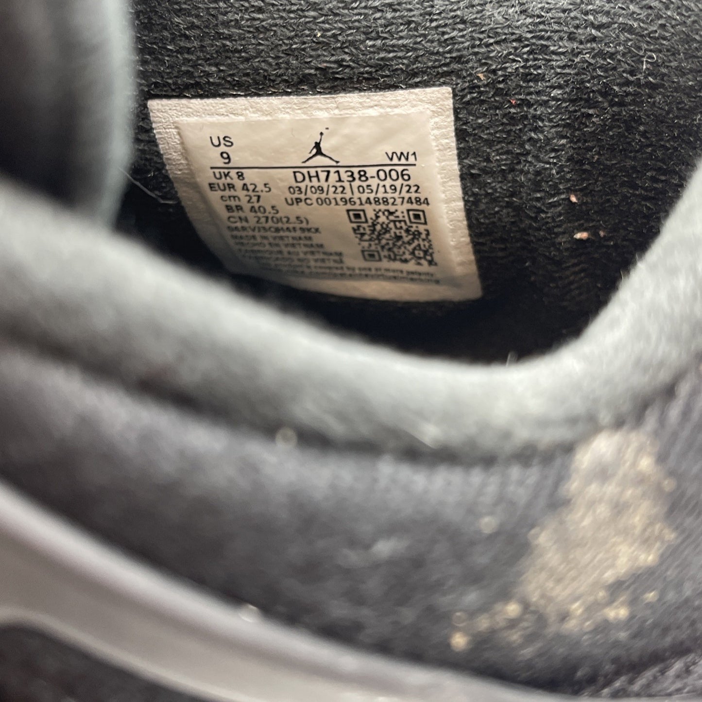 Size 9 - Air Jordan 4 Retro SE Mid Black Canvas Suede (DH7138-006)