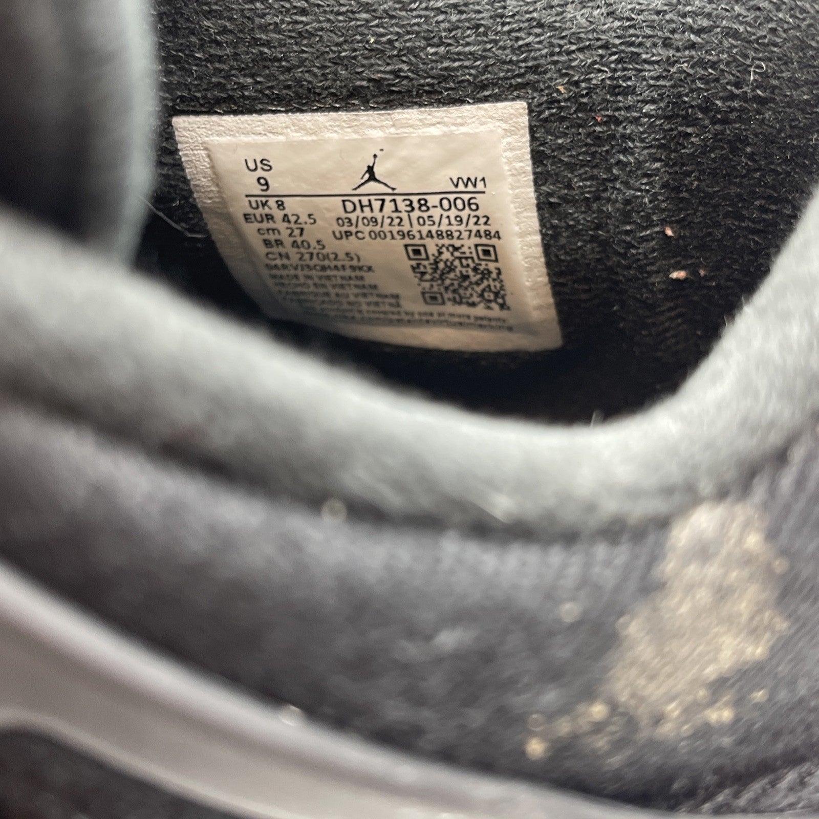 Size 9 - Air Jordan 4 Retro SE Mid Black Canvas Suede (DH7138-006)