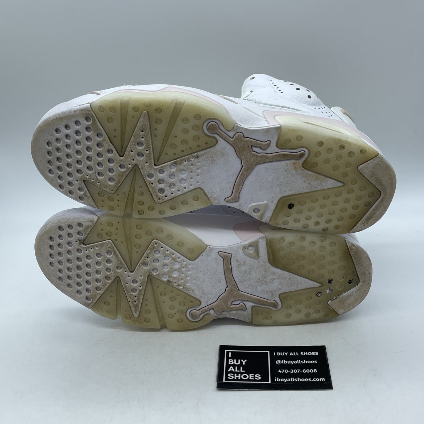 Size 11W - Air Jordan 6 Retro Gold Hoops White Pink Leather (DH9696-100)