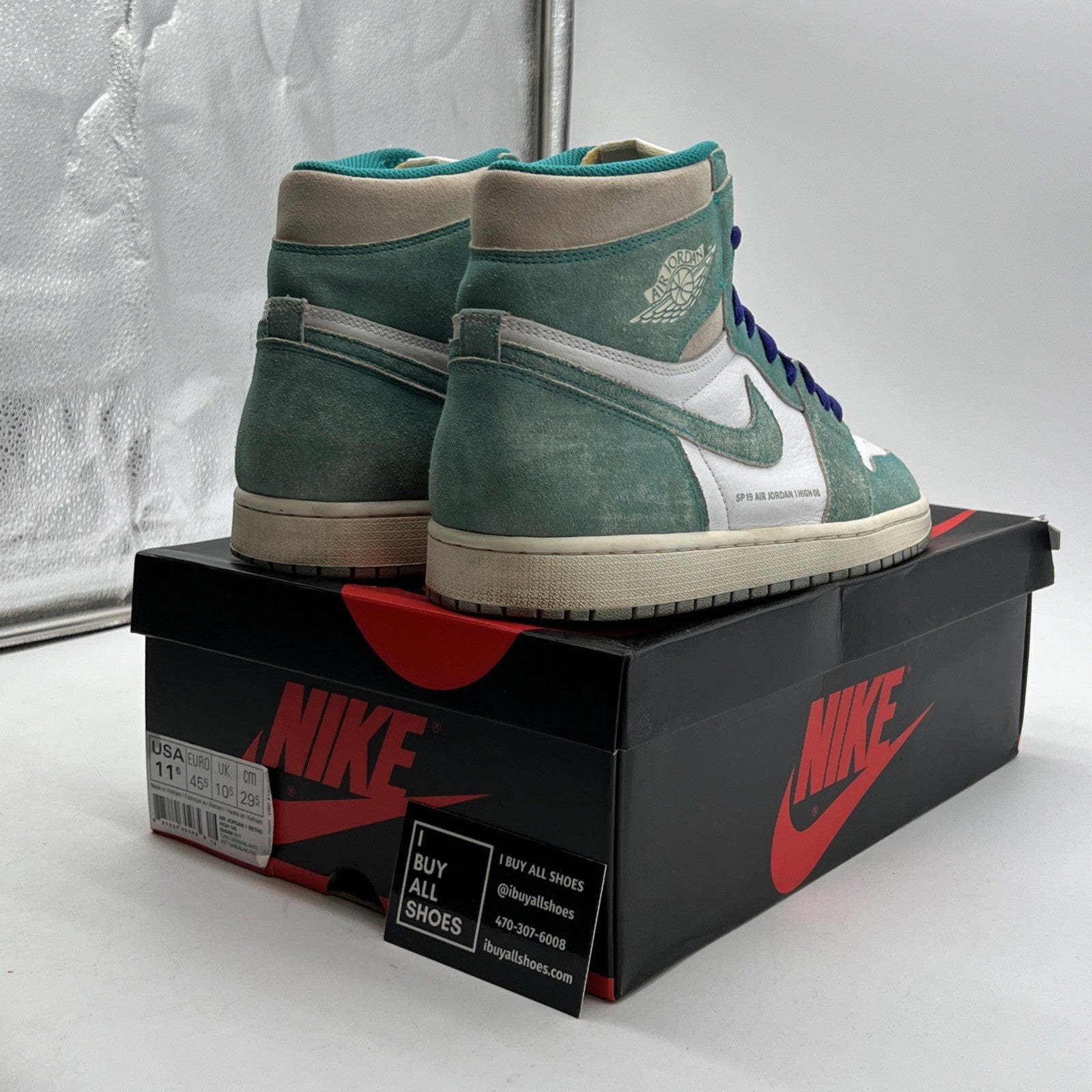 Size 11.5 - Air Jordan 1 Retro OG High Turbo Green (555088-311)