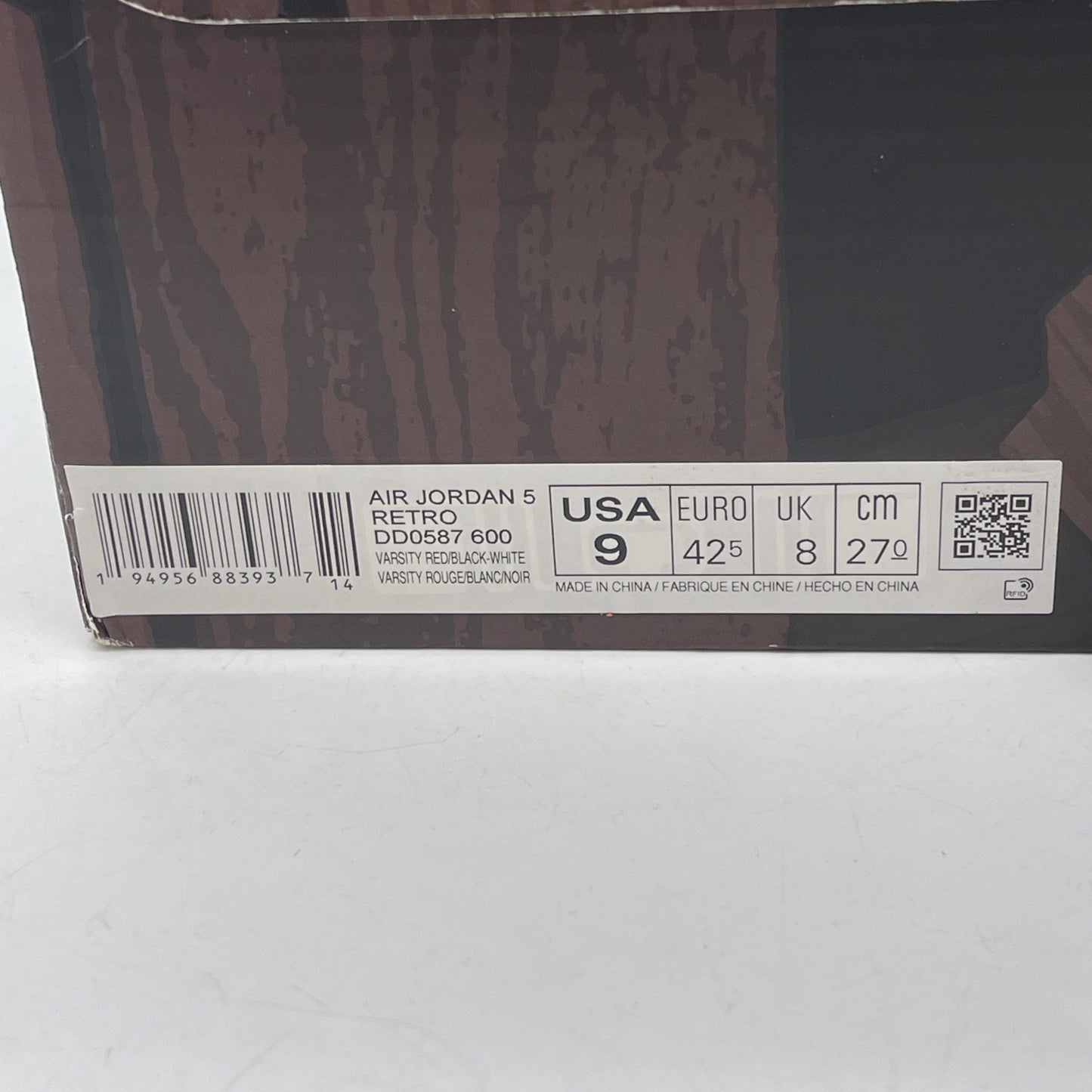 Size 9 - Jordan 5 Retro Mid Raging Bull Red Black Suede (DD0587-600)