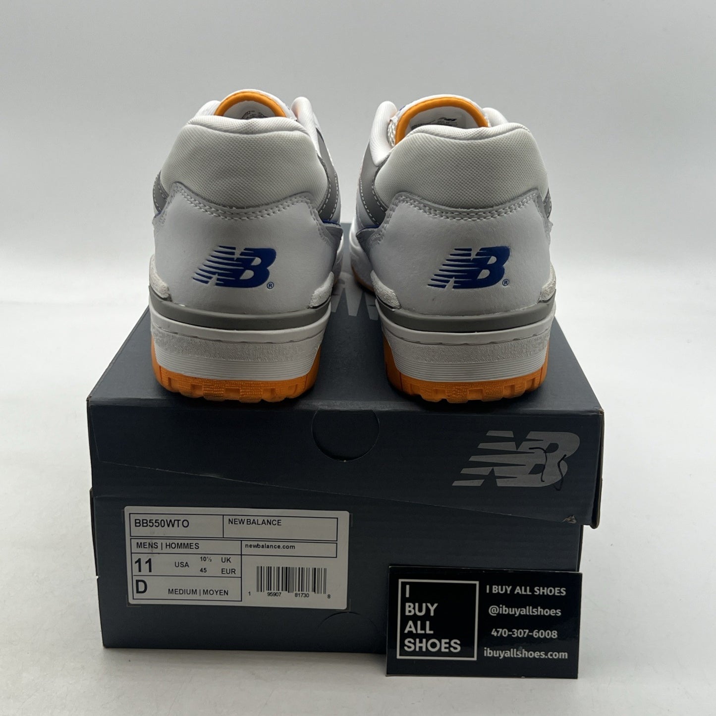 Size 11 - New Balance 550 Lakers Pack - Vibrant Orange (BB550WTO)