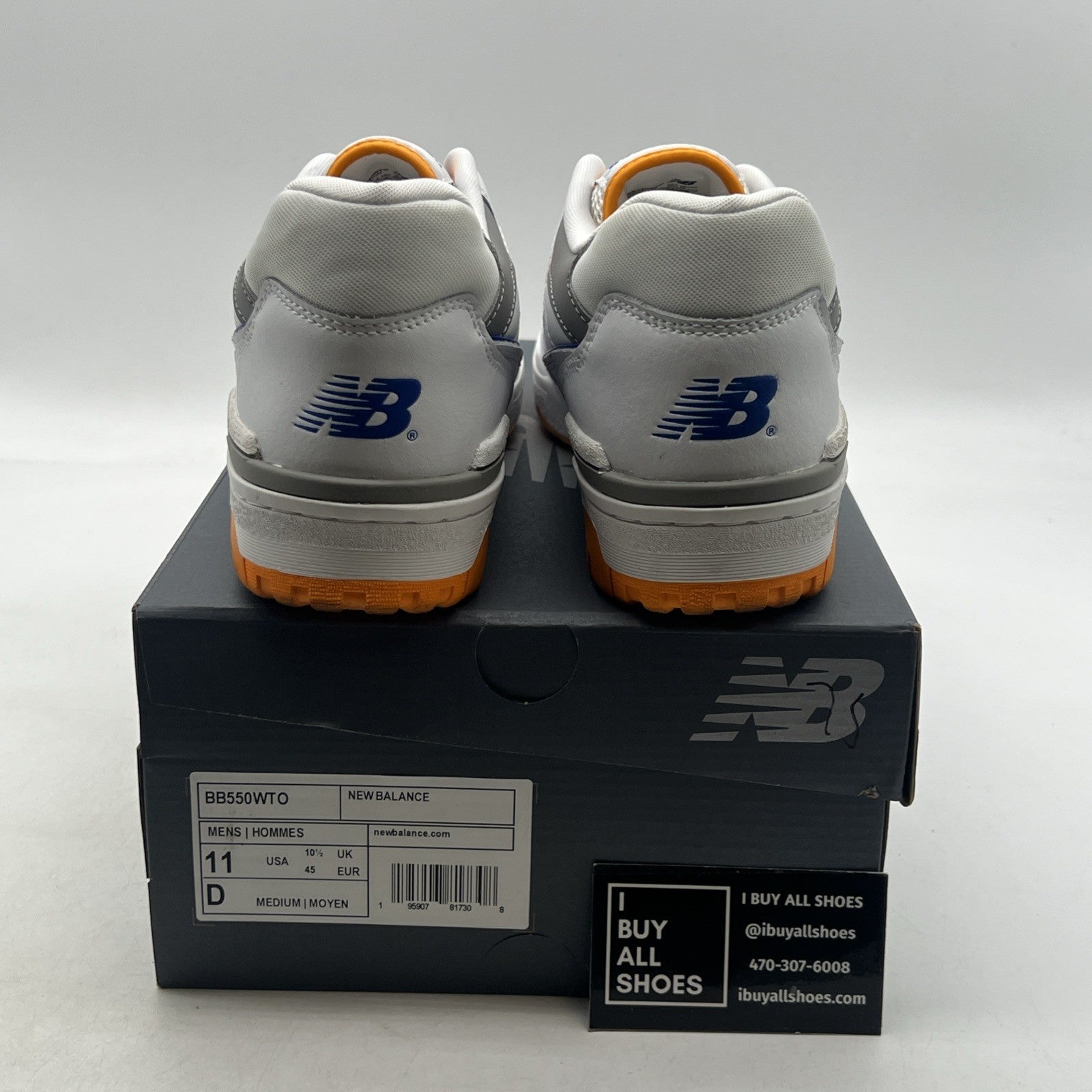 Size 11 - New Balance 550 Lakers Pack - Vibrant Orange (BB550WTO)