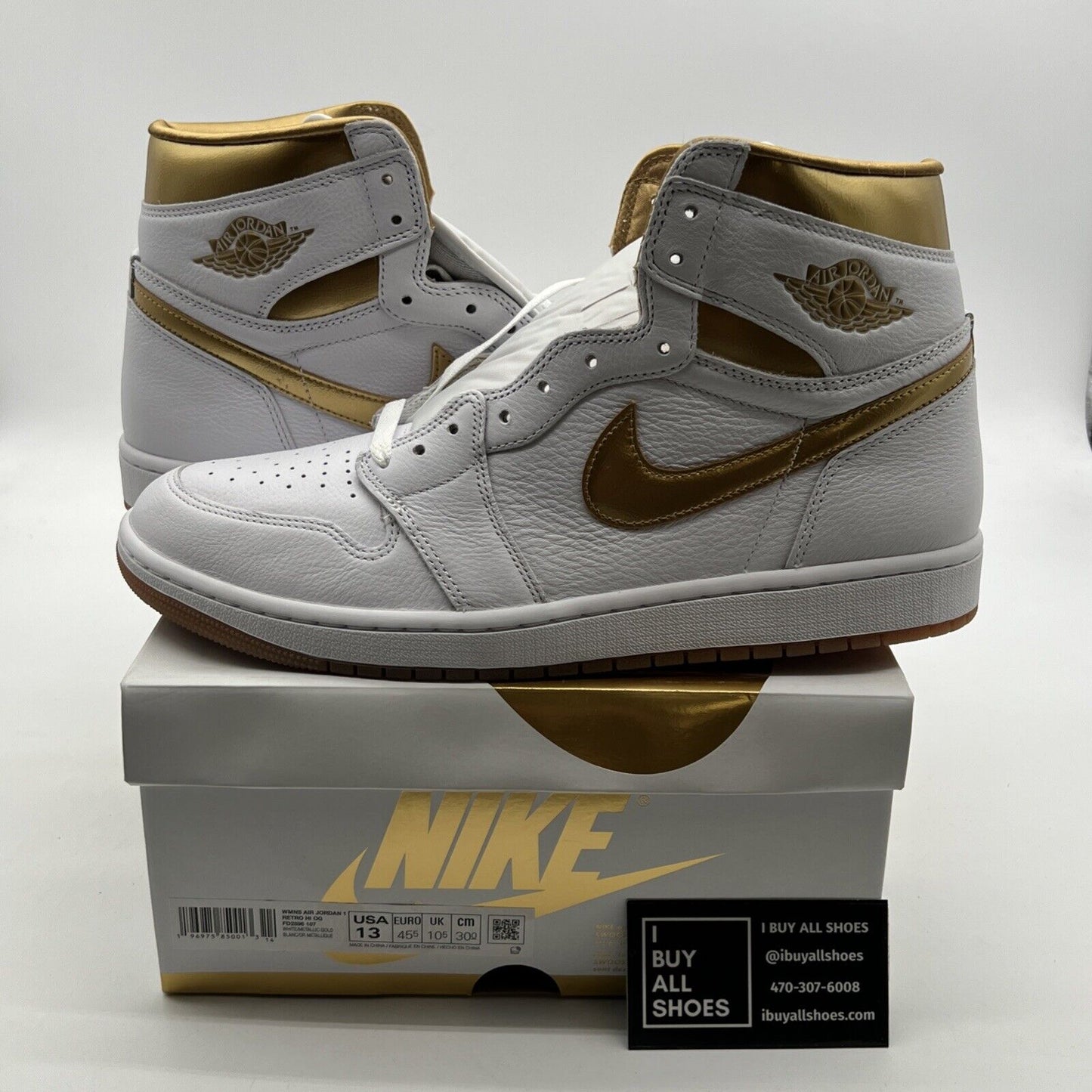 Size 13 - Air Jordan 1 Retro OG High Metallic Gold W (FD2596-107)