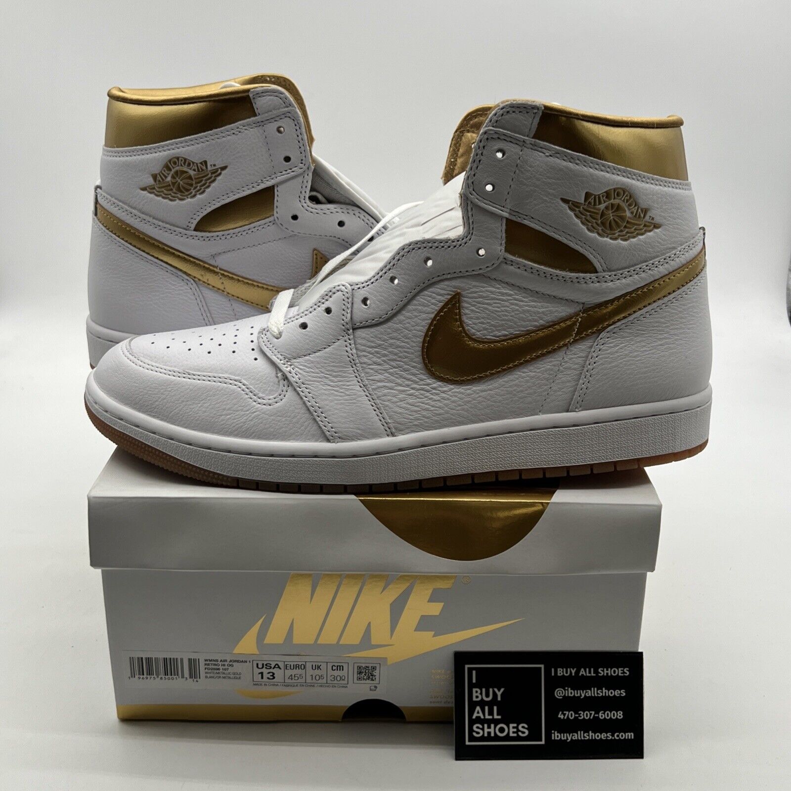 Size 13 - Air Jordan 1 Retro OG High Metallic Gold W (FD2596-107)