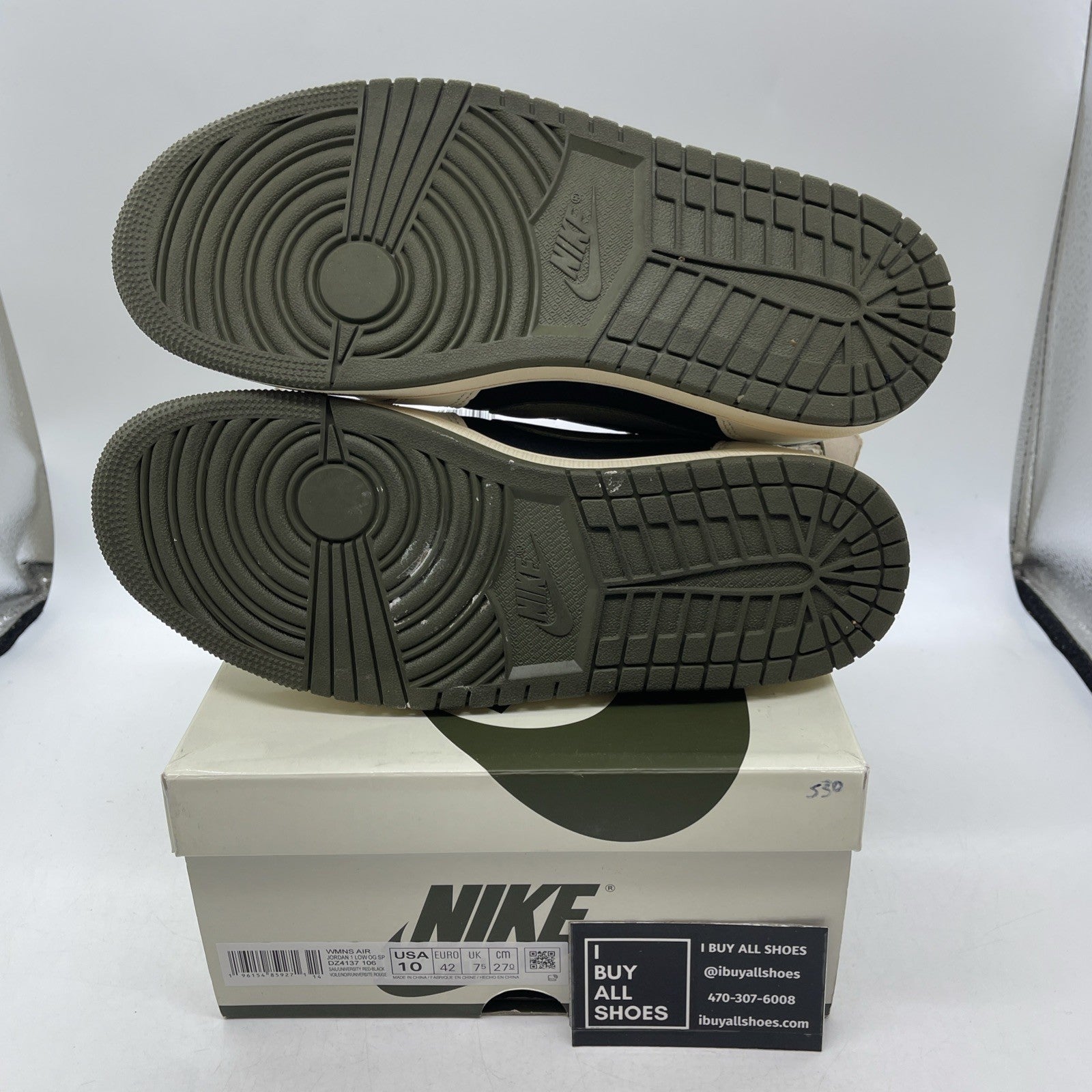 Size 10W - Air Jordan 1 Retro OG x Travis Scott Low Olive