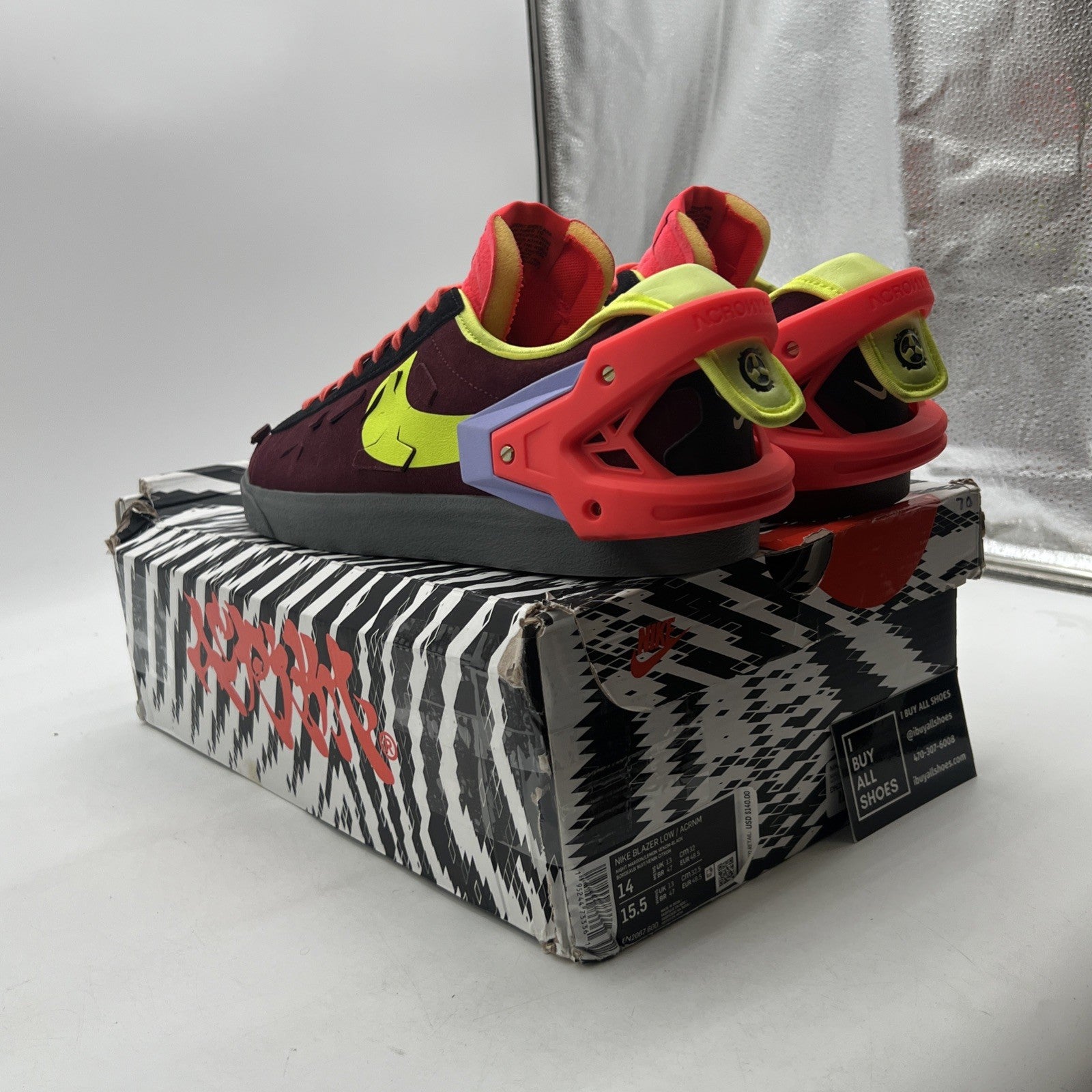Size 14 - Nike Acronym x Blazer Low Night Maroon (DN2067-600)
