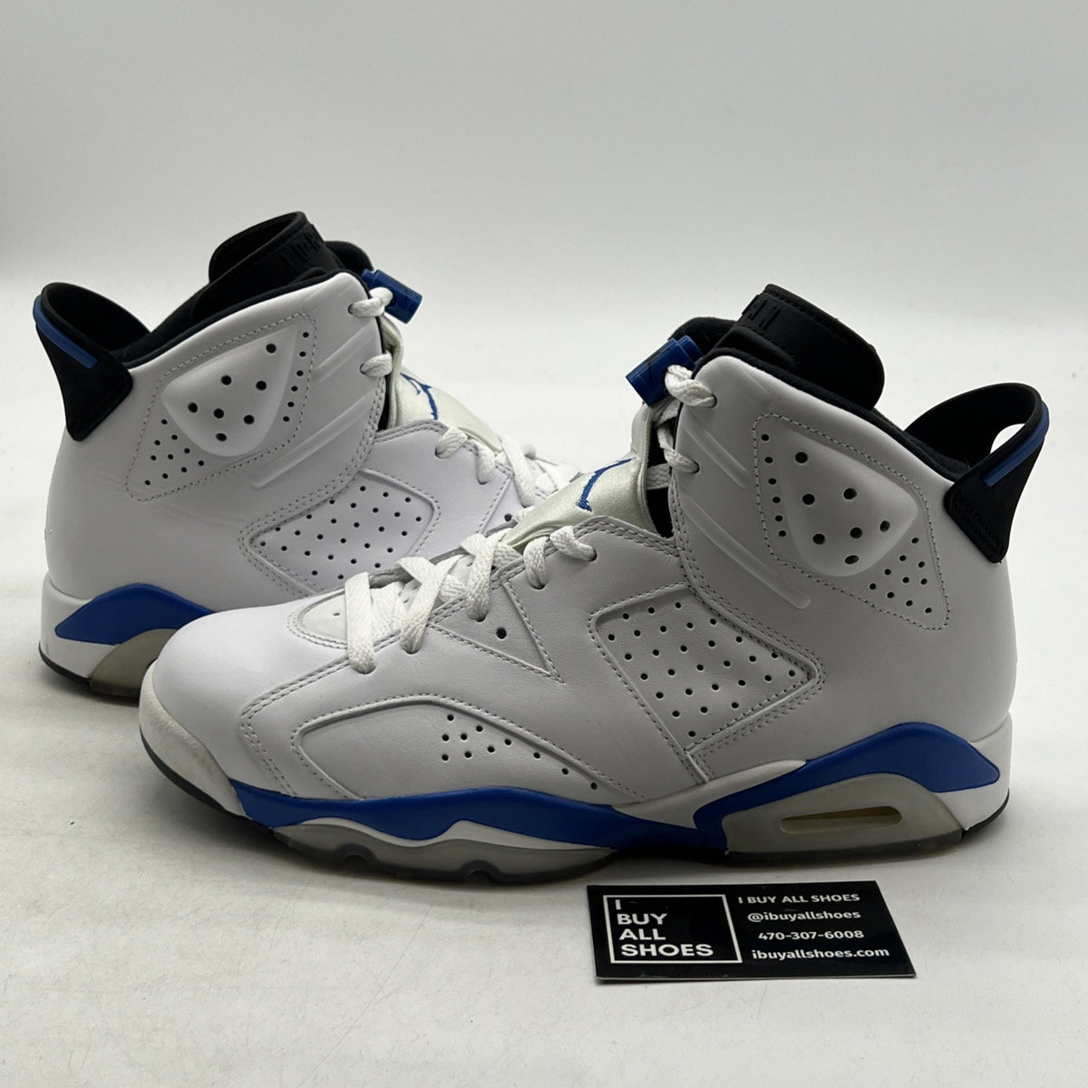 Size 8.5 - Air Jordan 6 Retro 2014 Sport Blue (384664-107)