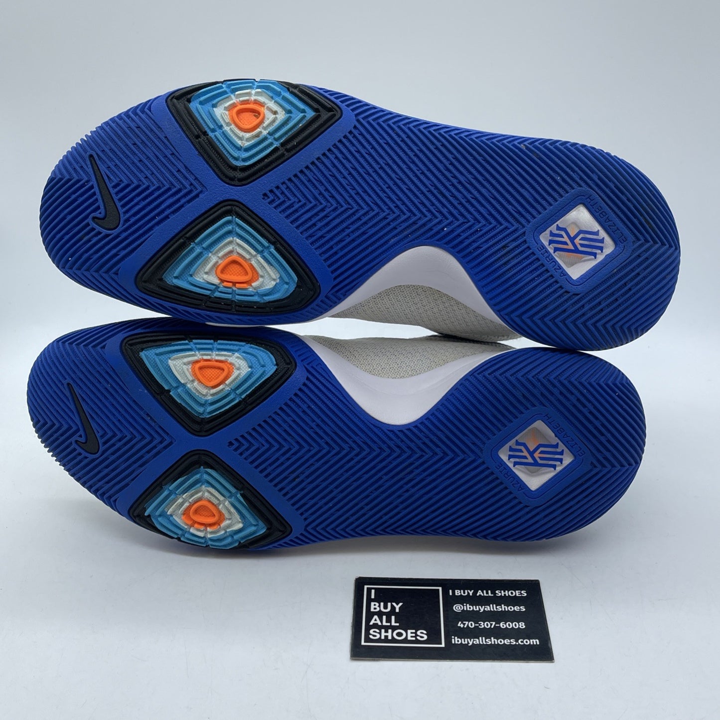 Size 11 - Nike Kyrie 3 Duke White Black Blue Suede Leather (852395-102)
