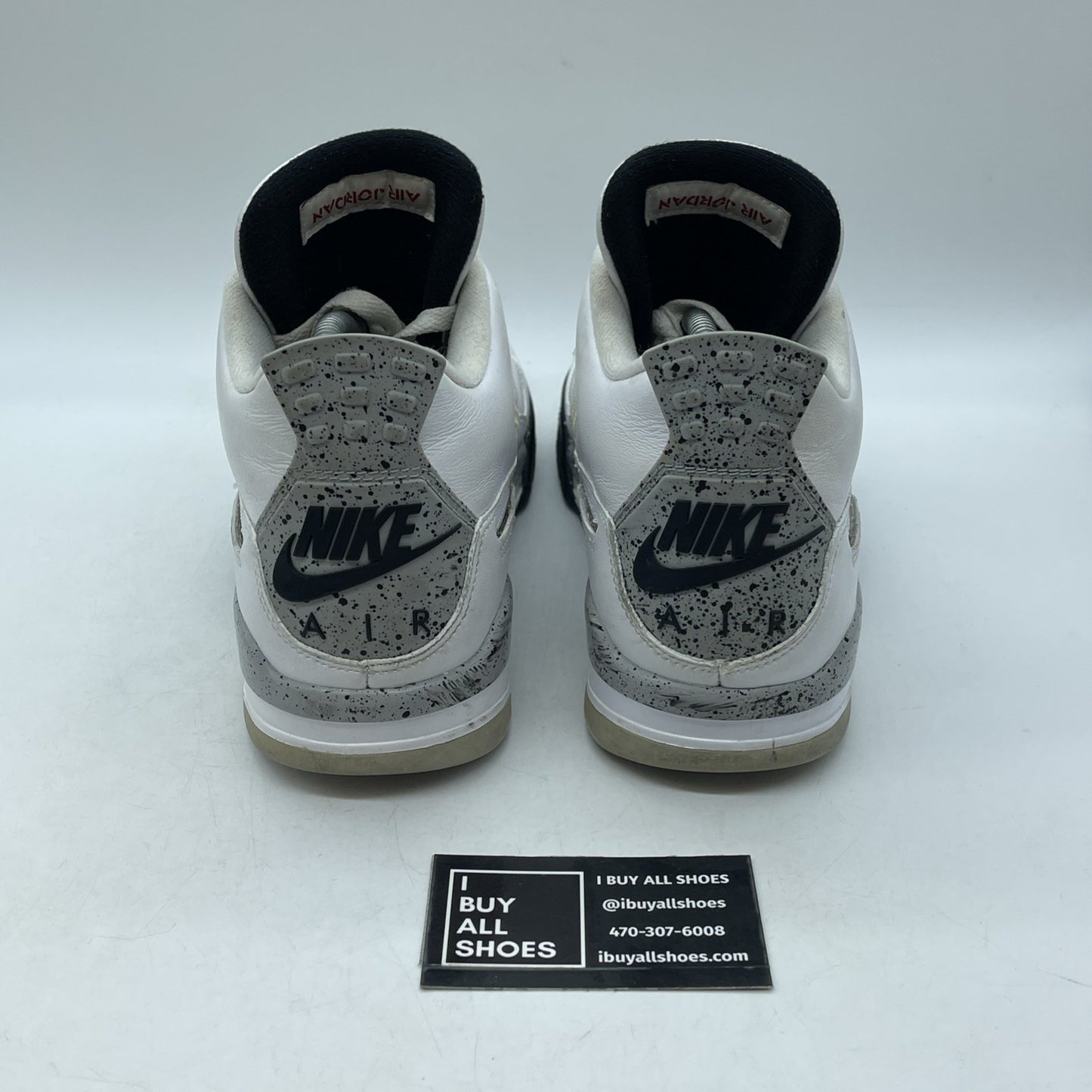 Size 10 - Jordan 4 Retro OG Mid White Cement Grey Black Leather (840606-192)