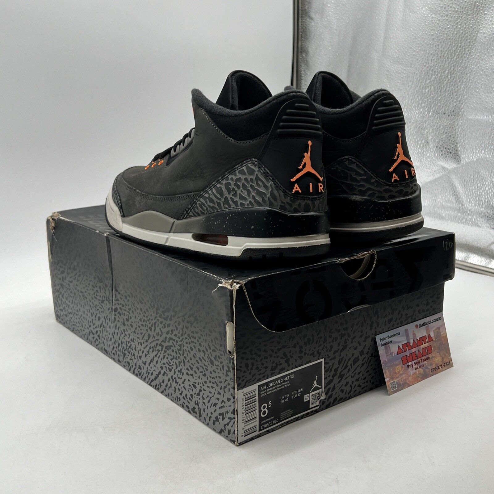 Size 8.5 - Jordan 3 Retro 2023 Mid Fear (CT8532-080)