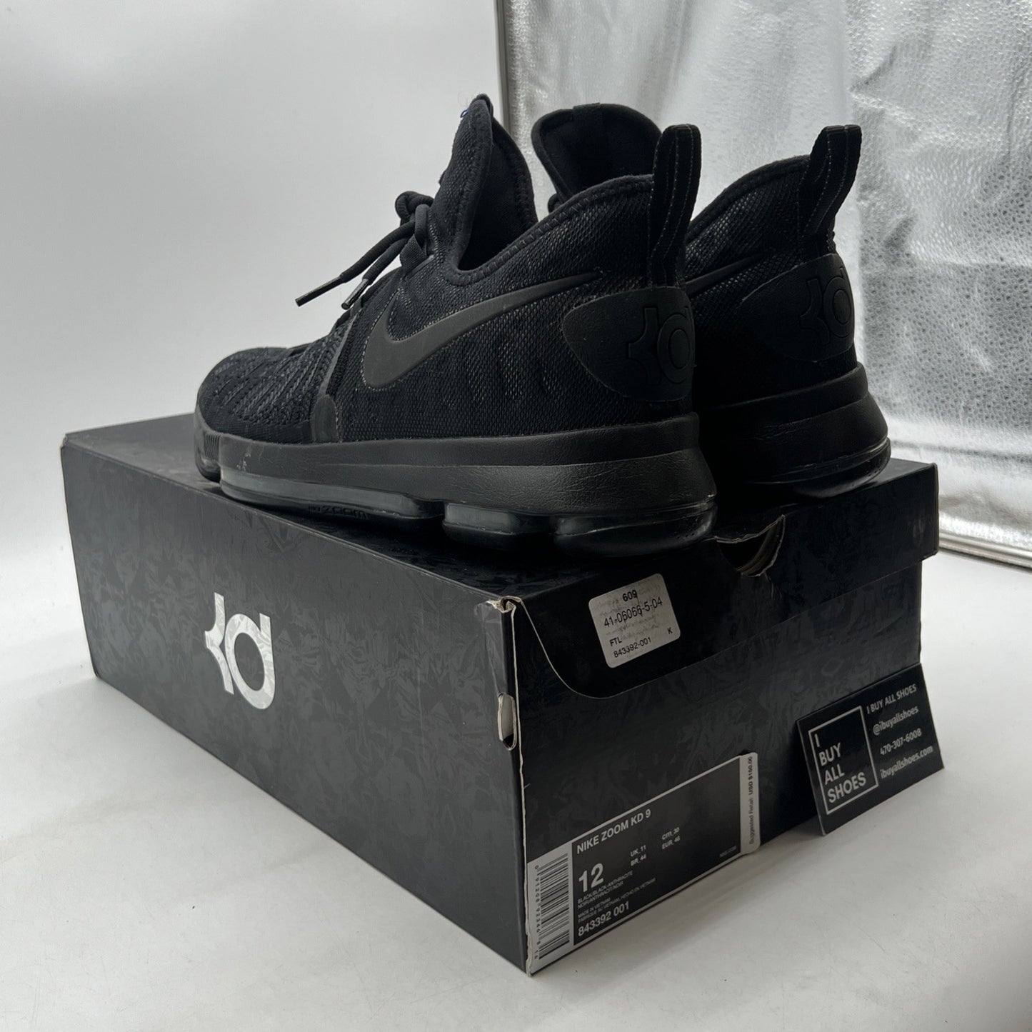 Size 12 - Nike KD 9 Black Space (843392-001)