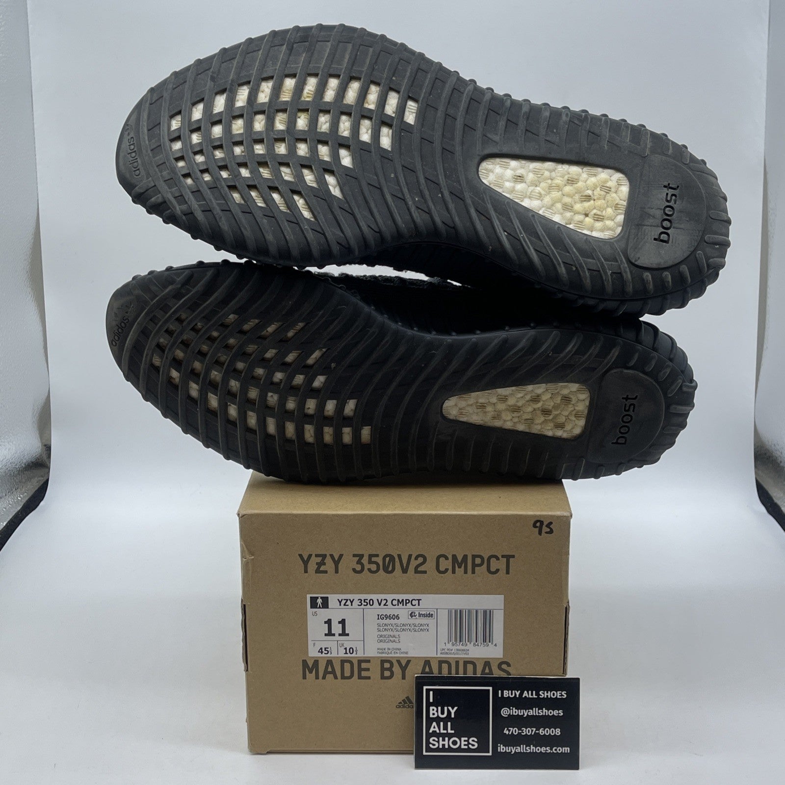 Size 11 - adidas Yeezy Boost 350 V2 CMPCT Slate Onyx grey Black Suede (IG9606)