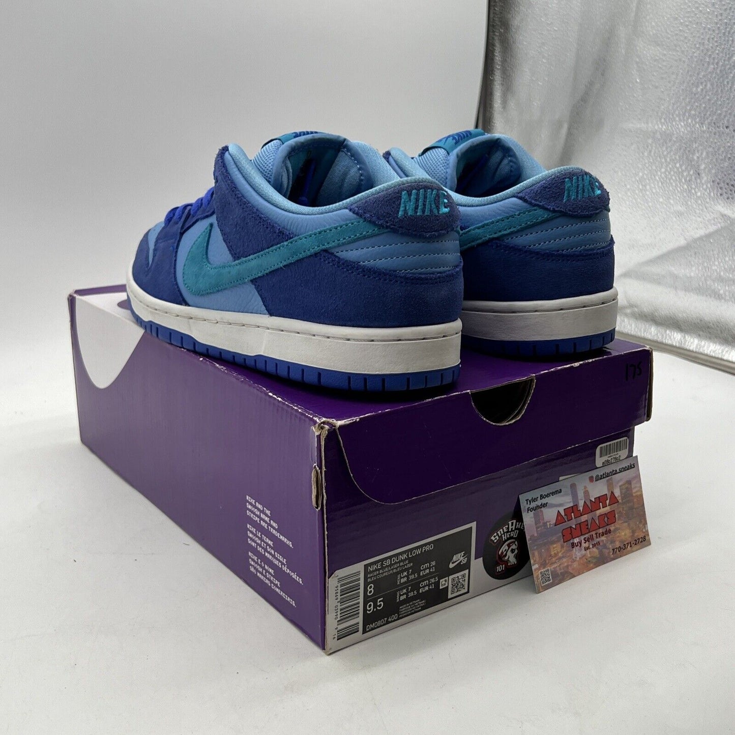 Size 8 - Nike Dunk Low Pro SB Fruity Pack - Blue Raspberry (DM0807-400)