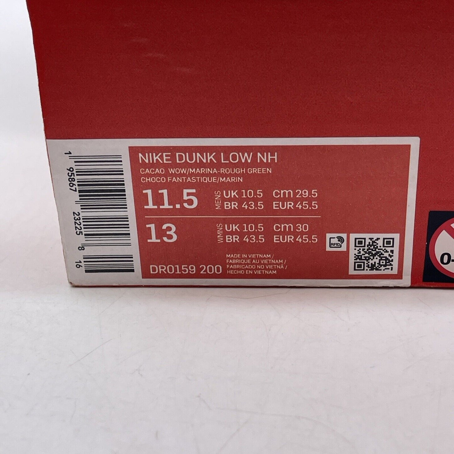 Size 11.5 - Nike Dunk NH Low Cacao Wow Green Blue Suede Leather (DR0159-200)